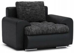 Luxusné pohodlné kreslo čiernej farby 95 x 90 cm
