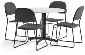 Zostava: stôl Sanna + 4 stoličky Dawson